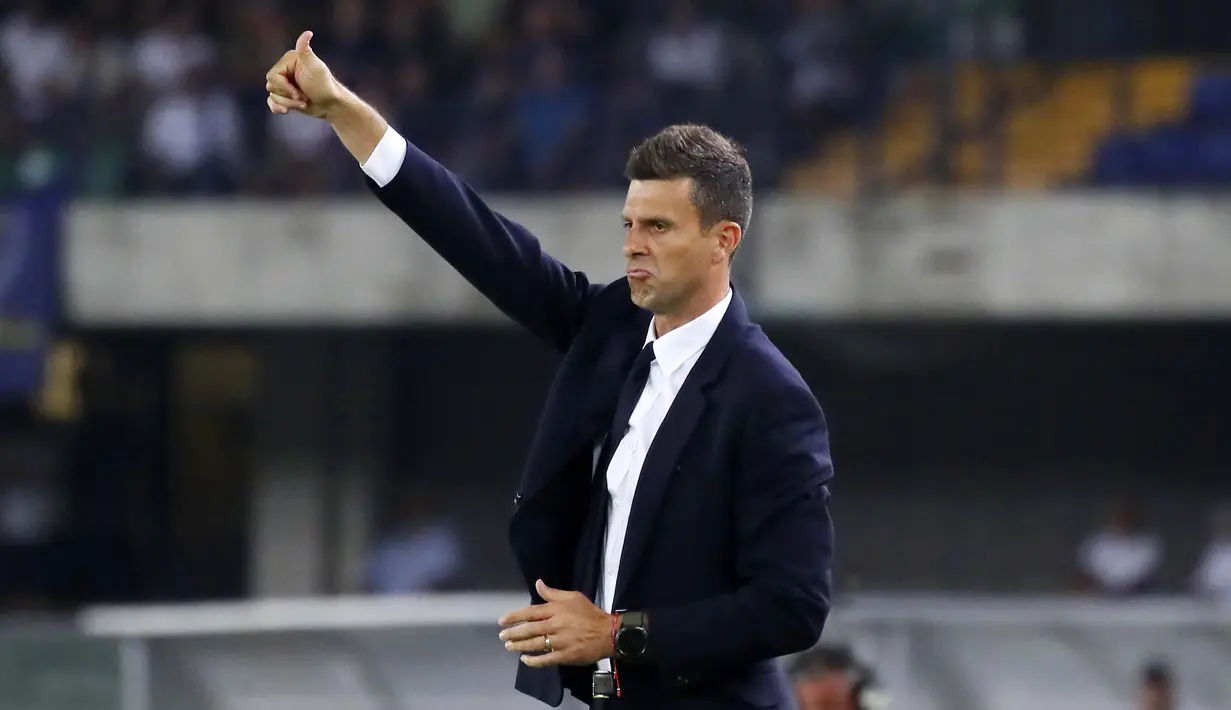 Setelah membuka kompetisi Serie A 2024/25 dengan kemenangan 3-0 atas Como, Juventus melanjutkan performa tersebut dengan mengalahkan tuan rumah Hellas Verona lewat skor identik. (Paola Garbuio/LaPresse via AP)