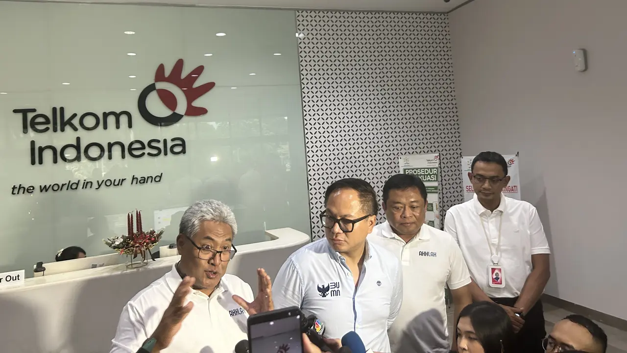 Menyambut momen tahun baru 2024, PT Telkom Indonesia (Persero) Tbk (TLKM) atau Grup Telkom optimistis trafik jaringan bisa meningkat. (Foto: Liputan6.com/Elga N)