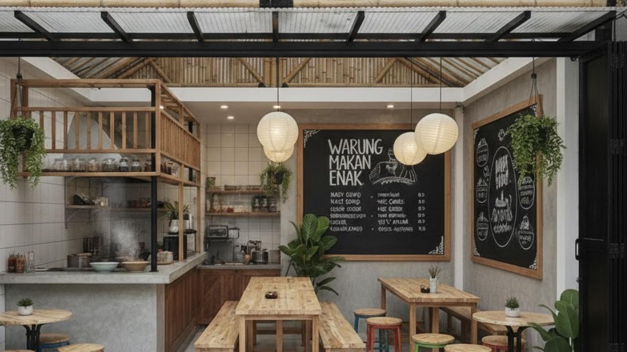 10 Rahasia Warung Makan Kecil Tetap Terlihat Luas, Desain Interior Sangat Menentukan