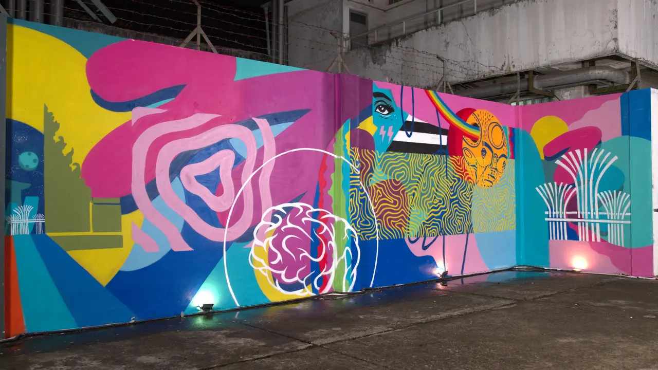 Kolaborasi Seniman Grafiti Indonesia dan Singapura dalam Mural Under The Same Sun