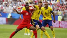 Raheem Sterling saat Inggris berhadapan dengan Swedia