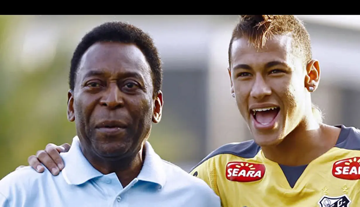  Pele pun tak luput untuk memuji penampilan Neymar. Menurut Pele, kelak Neymar akan menjadi megabintang seperti dirinya (brasil2014.yucatan.com.mx)