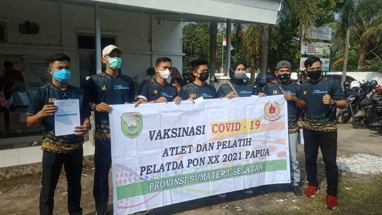 Jelang PON di Papua, Atlet dan Pelatih Asal Sumsel Jalani Vaksinasi Covid-19