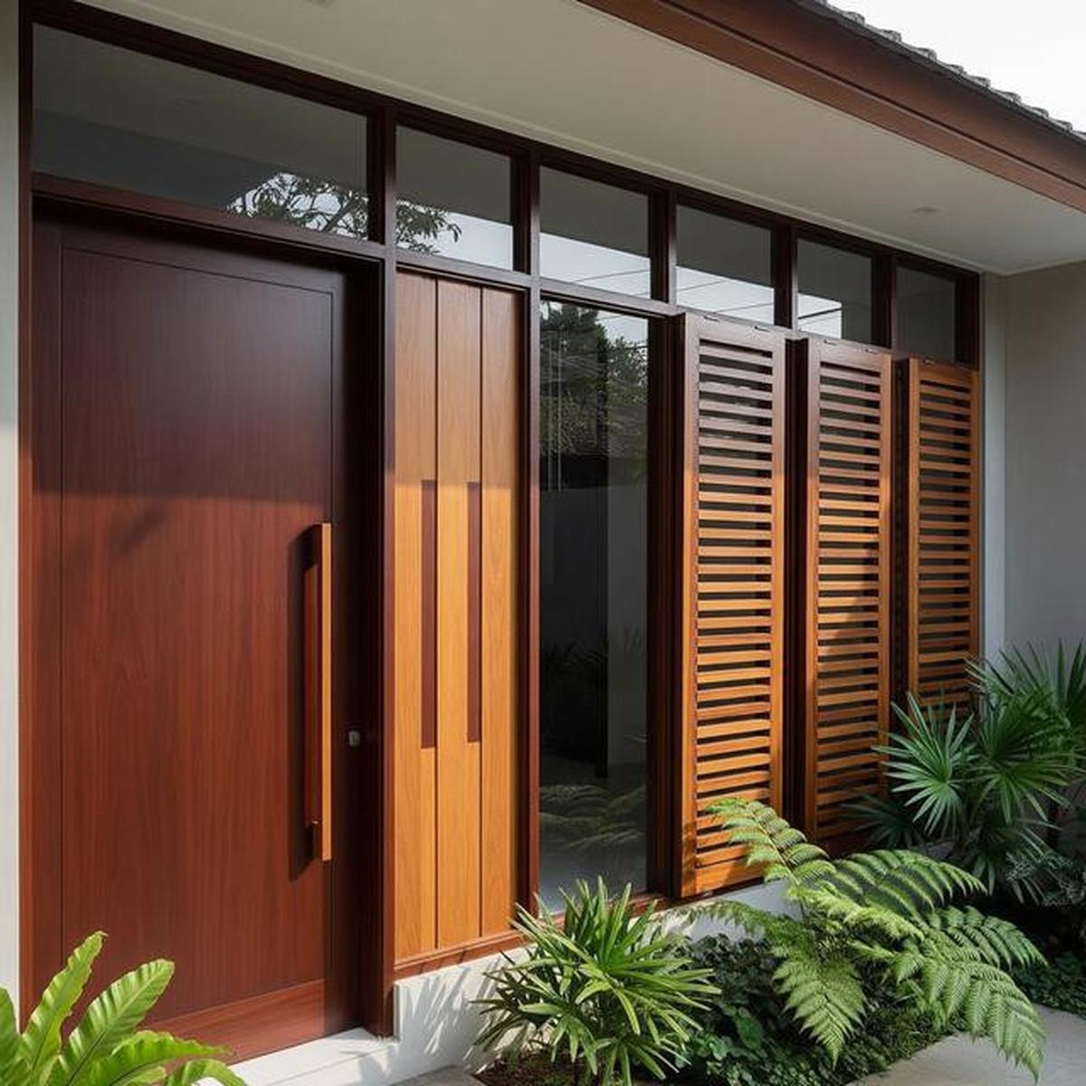 7 Gambar Rumah Minimalis dengan Pintu dan Jendela Beraksen Kayu, Padukan Estetika dan Fungsi