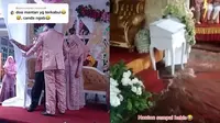 Acara pernikahan kebanjiran (Sumber: TikTok/novalsoleman)