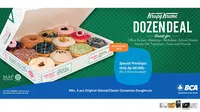 Kini, Anda bisa menikmati donat Krispy Kreme lebih banyak dan lebih hemat karena terdapat promo menarik dari BCA