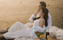 Potret Prewedding Febby Rastanty dan Drajad Jumantara, Sang Artis Cantik Bergaun Putih - Romantis Pose Pinggir Pantai