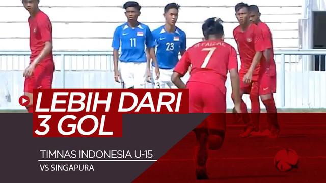 Berita video Timnas Indonesia U-15 seharusnya bisa menang lebih dari 3 gol saat menghadapi Singapura di Grup A Piala AFF U-15 2019. Apa alasannya?