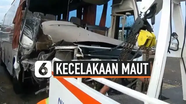 Dua bus terlibat kecelakaan di Tol Cipali KM 117-800 jalur B, arah Palimanan menuju Jakarta, Kamis (14/11/2019) dini hari.