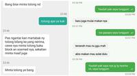 Chat driver ojol dan pelanggan (Sumber: Twitter/ForRecomd)