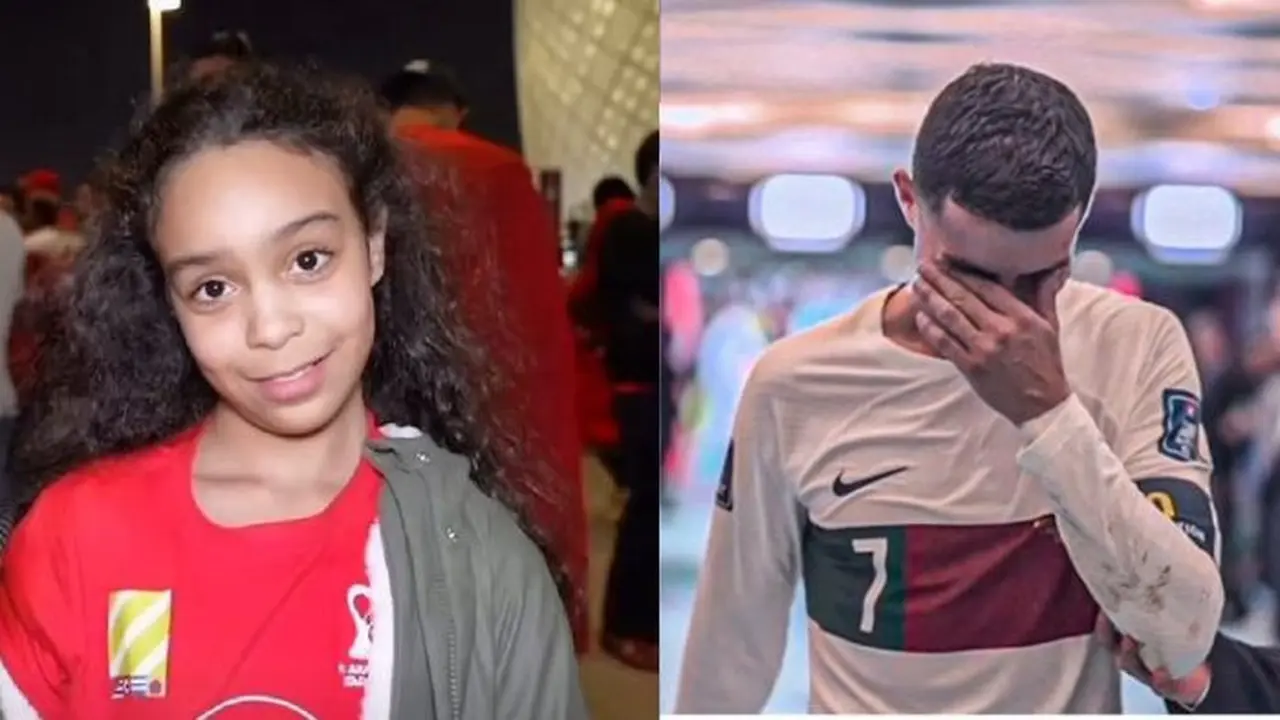 Moroccan Girl and Cristiano Ronaldo.