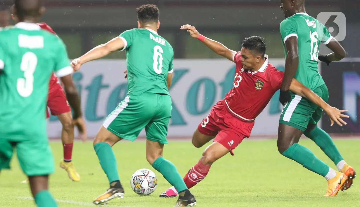 Laga FIFA Matchday antara timnas. Indonesia melawan Burundi dimenangkan tim Garuda dengan skor 3-1. (Liputan6.com/Herman Zakharia)