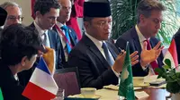 Menteri Luar Negeri Republik Indonesia Sugiono dalam forum diskusi mengenai keamanan iklim yang diselenggarakan di sela-sela sidang Majelis Umum PBB di New York, Amerika Serikat, Rabu (23/9). (Dok. Kemlu RI)