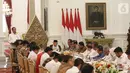 Suasana rapat kabinet paripurna di Istana Merdeka, Jakarta, Kamis (24/10/2019). Dalam rapat kabinet paripurna perdana tersebut  mendengarkan arahan Presiden dan membahas anggaran pendapatan dan  belanja negara tahun 2020. (Liputan6.com/Angga Yuniar)
