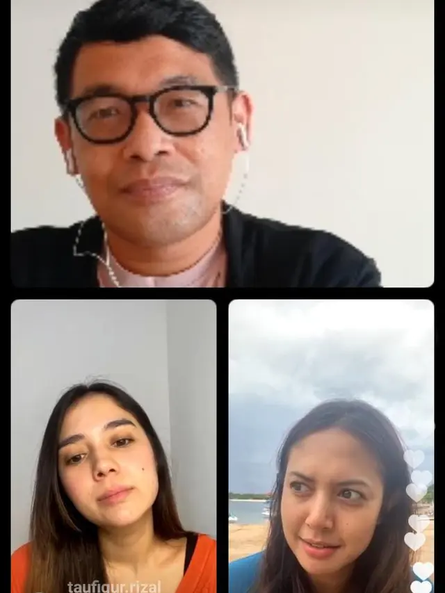 Aurelie Moeremans dalam sesi siaran langsung Instagram Moviepedia. (Foto: Instagram @liputan6)