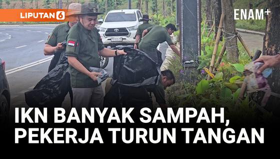 VIDEO: IKN Banyak Sampah, Pekerja Gotong Royong Bersih-bersih