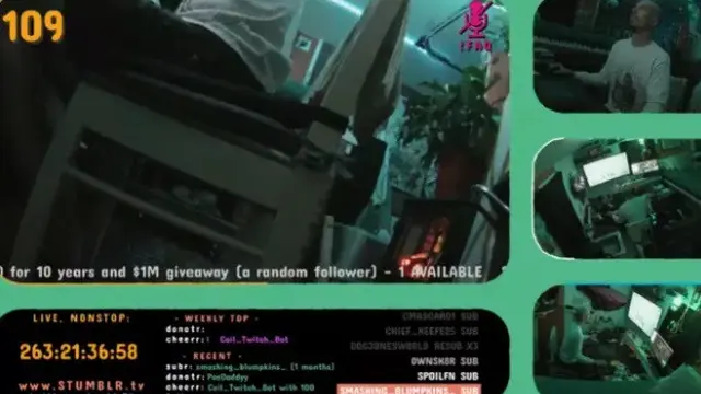pria live streaming 100 hari