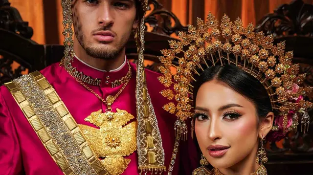 Intip potret foto prewedding Jennifer Coppen dan Justin Hubner dalam balutan busana adat Makassar (@jennifercoppenreal20)