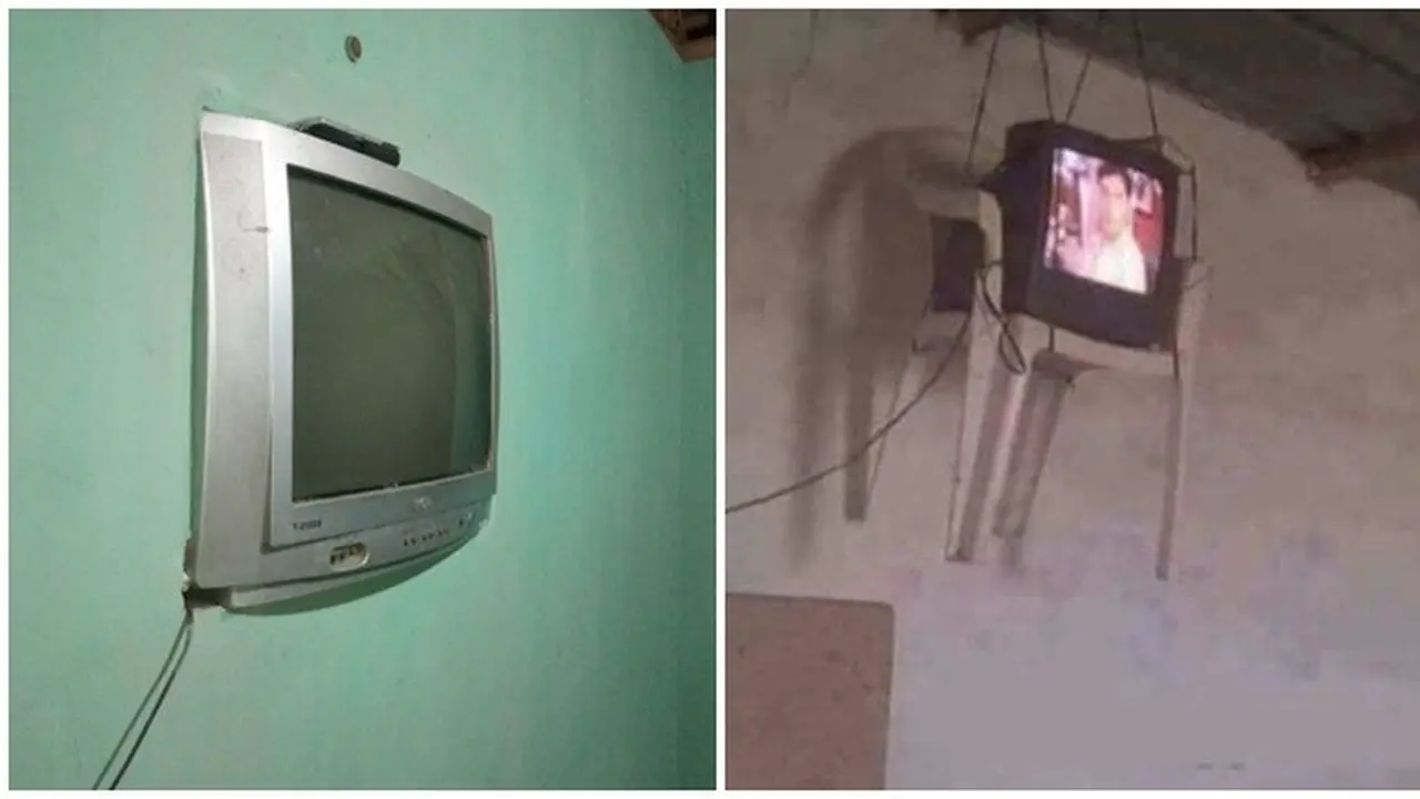 6 Potret Tata Letak Televisi Ini Nyeleneh, Bikin Tepuk Jidat