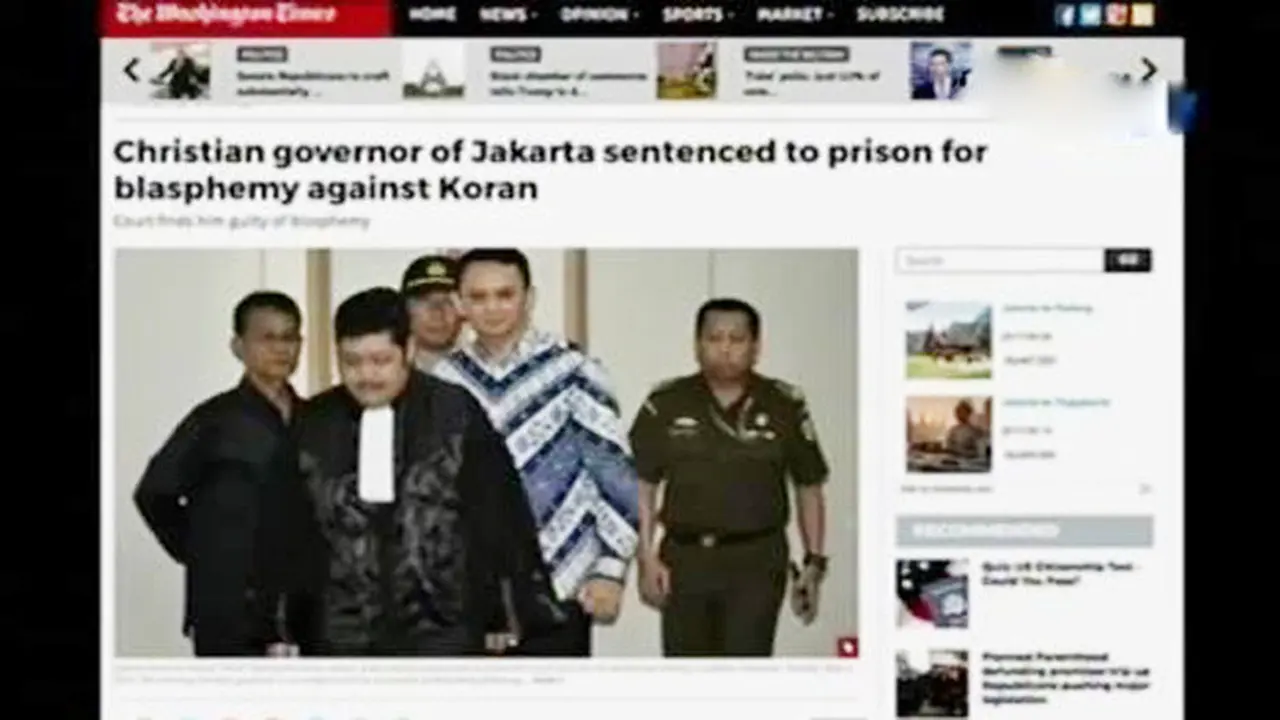 Media Asing Soroti Vonis 2 Tahun untuk Ahok