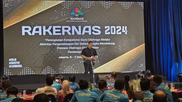 Menpora saat membuka Rakernas IGORNAS 2024