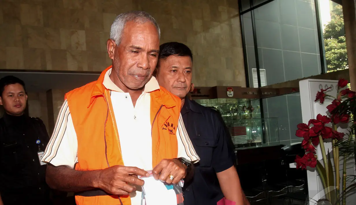 Kasus yang menimpa Yesaya adalah dugaan tindak pidana korupsi penerimaan suap terkait pengurusan proyek tanggul laut, Jakarta, Rabu (18/6/2014) (Liputan6.com/Faisal R Syam)