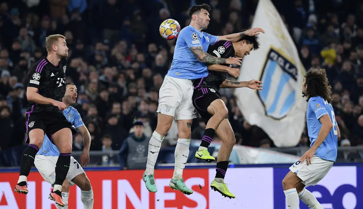 Selanjutnya, Bayern Munchen akan menjamu Lazio pada laga kedua 16 besar Liga Champions di Allianz Arena pada 6 Maret 2024 mendatang. (Filippo MONTEFORTE/AFP)