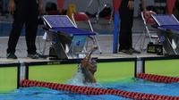 Perenang nasional, Gagarin Nathaniel Yus, memecahkan rekor pribadi sekaligus menjadi perenang kedua Indonesia yang berenang di bawah 28 detik pada nomor 50 meter gaya dada putra. (Dok. PB PRSI)