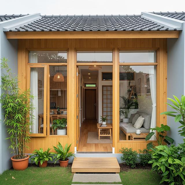 9 Desain Rumah 5x10 Kecil Sederhana dengan Gaya Japandi, Harmoni Minimalis