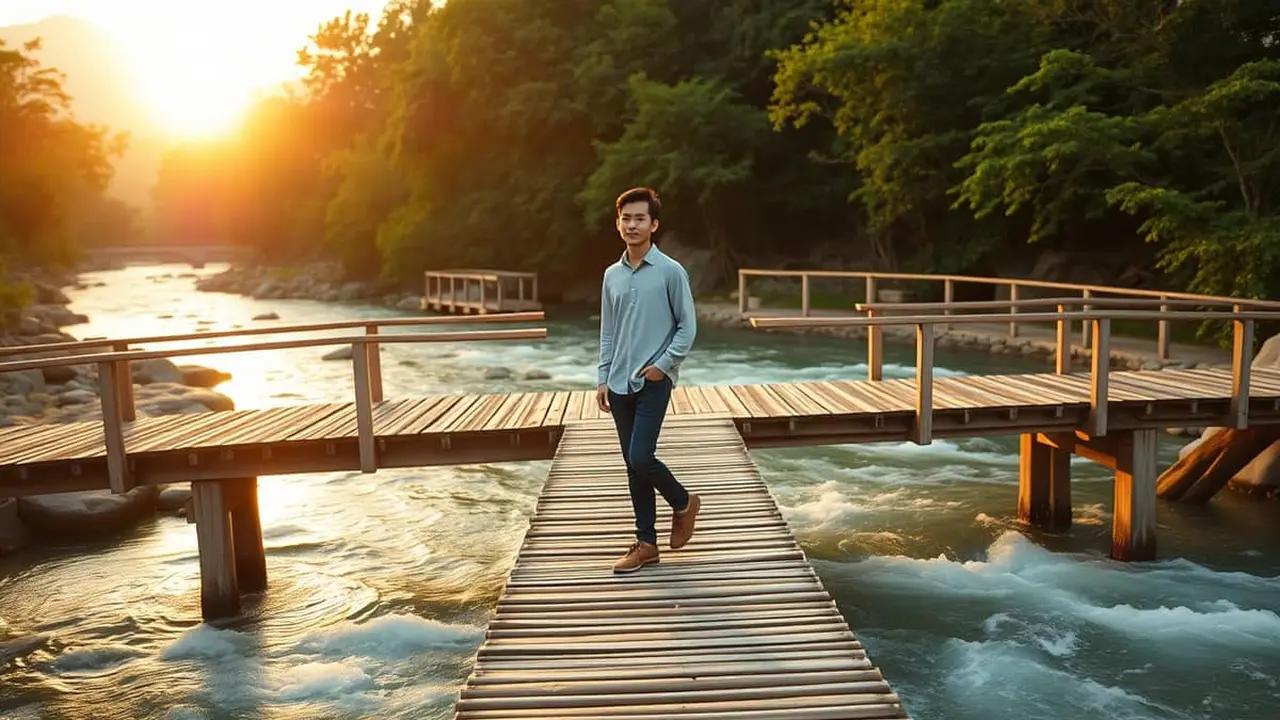 mimpi menyebrangi jembatan diatas sungai