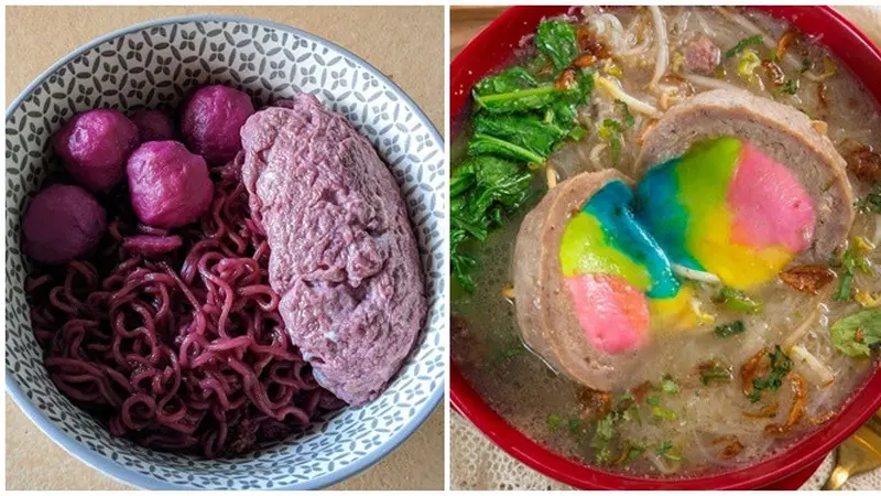 6 Potret Bakso Nyeleneh Mulai dari Warna hingga Isiannya Ini Bikin Tepuk Jidat