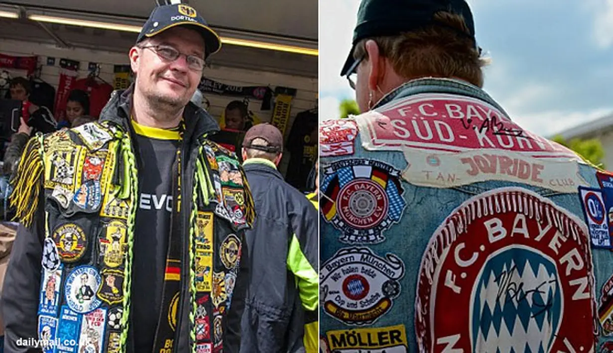 Aksesoris suporter fanatik Borussia Dortmund dan Bayern Muenchen.