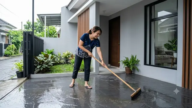 MEmbersihkan Genangan Air