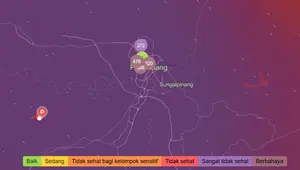 Kualitas Udara Terkini Palembang dan Balikpapan Imbas Kebakaran Hutan