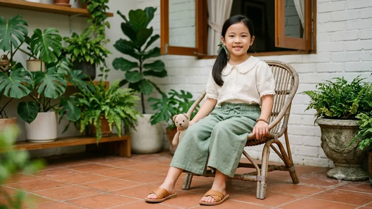 Celana Kulot Anak Perempuan dengan Bahan Lembut, Nyaman untuk Aktivitas Harian