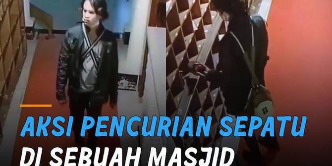 VIDEO: Viral Aksi Pencurian Sepatu di Masjid
