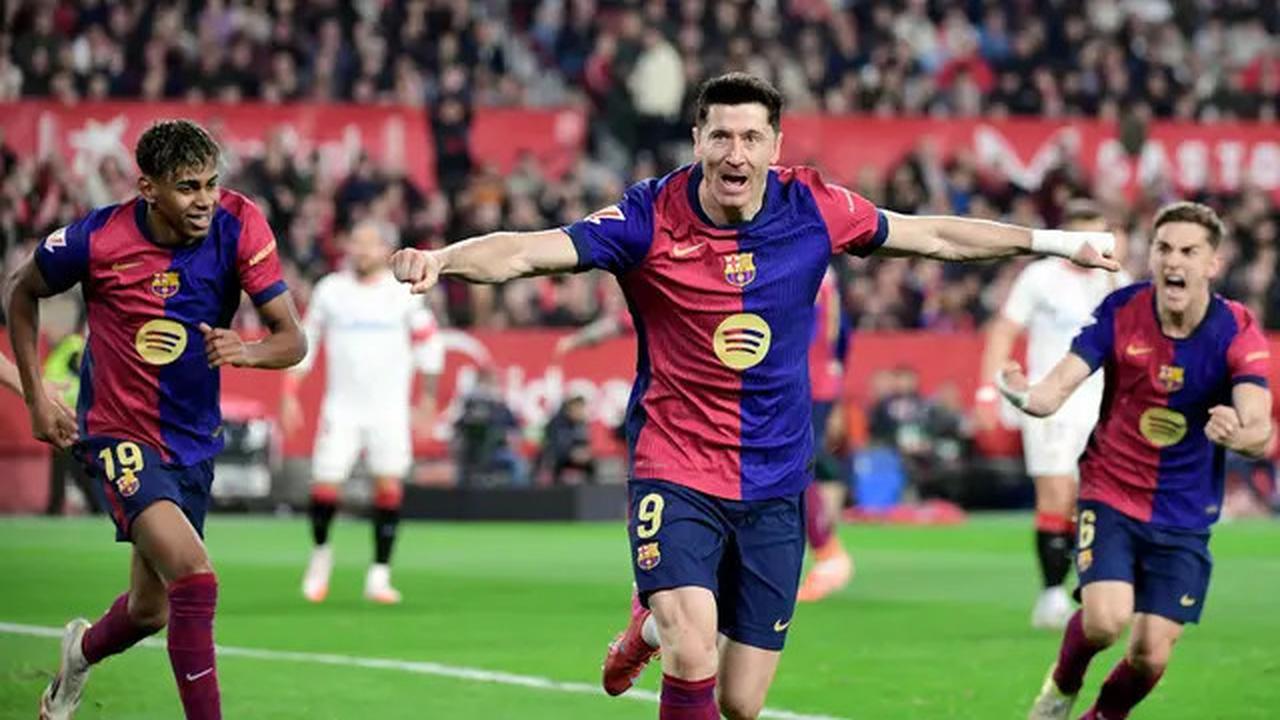 Pesta Gol di Kandang Sevilla, Barcelona Tempel Ketat Real Madrid
