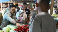 Sidak pasar dilakukan Menteri Pertanian Syahrul Yasin Limpo di Makassar, Senin (11/7/2022).
