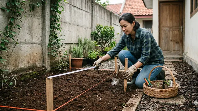 Cara Membuat Bedengan Bunga di Lahan Sempit (Foto: Gemini AI)