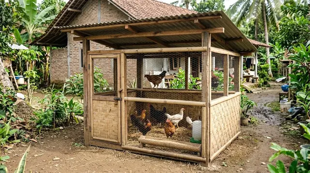 8 Desain Kandang Ayam Kampung Sederhana untuk 10 Ekor, Murah dan Praktis