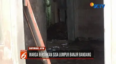 Banjir bandang yang menerjang puluhan rumah warga di Desa Alasmalang, Singojuruh, Banyuwangi, Jawa Timur. 42 rumah yang terdampak banjir, lima di antaranya rusak parah dan dua rumah hanyut.