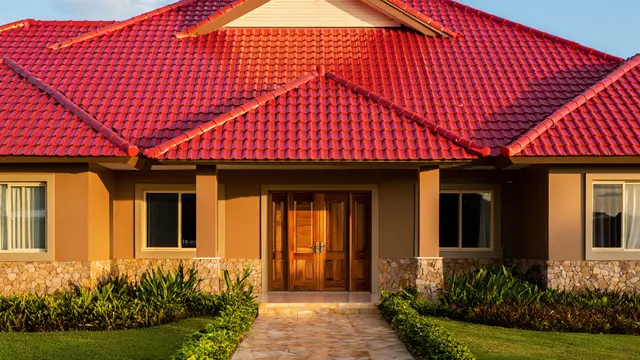 Warna Cat Rumah yang Cocok untuk Atap Merah (AI)