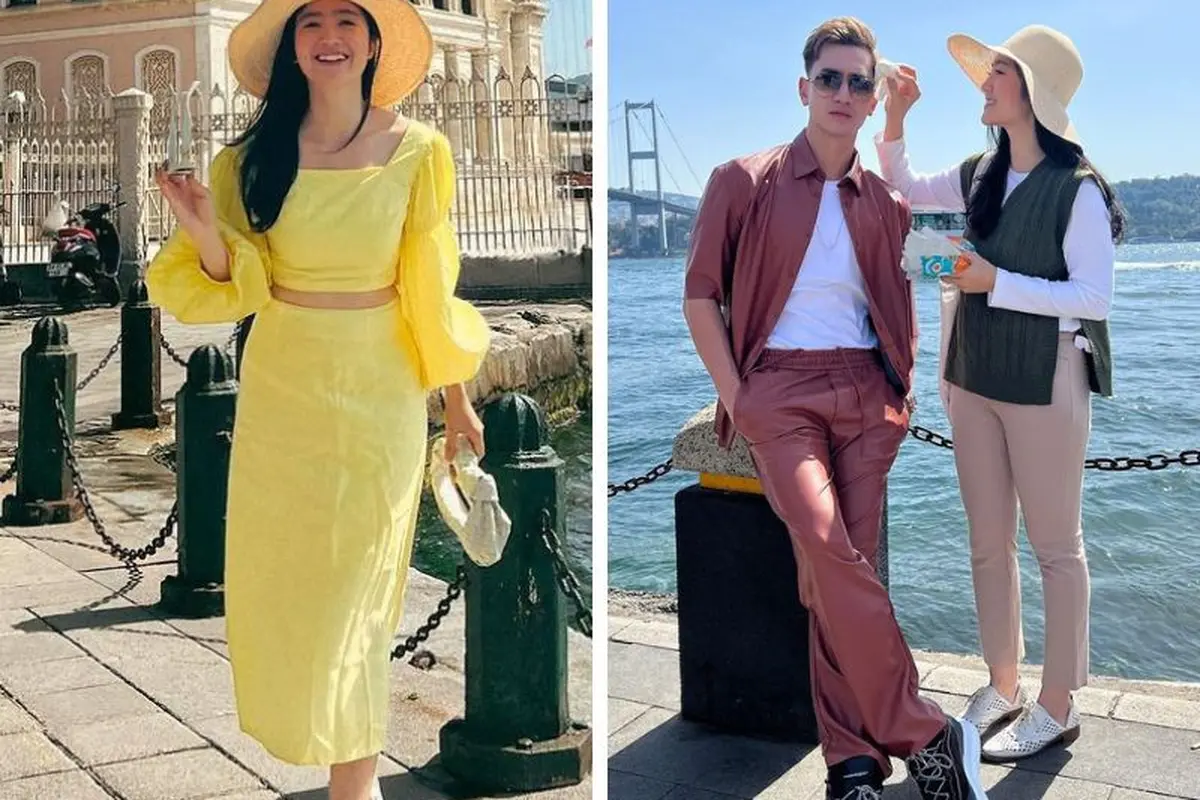 6 Potret Gaya Stylish Febby Rastanty di Istanbul Turki, Kerja Sekaligus Liburan Bareng Verrel Bramasta
