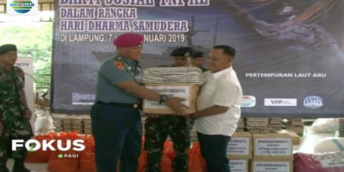 YPP dan TNI AL Bagikan Logistik ke Korban Tsunami Lampung