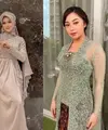 Kebaya brokat warna hijau sage seperti Nikita Willy belakangan kian populer. [@nikitawillofficial94].