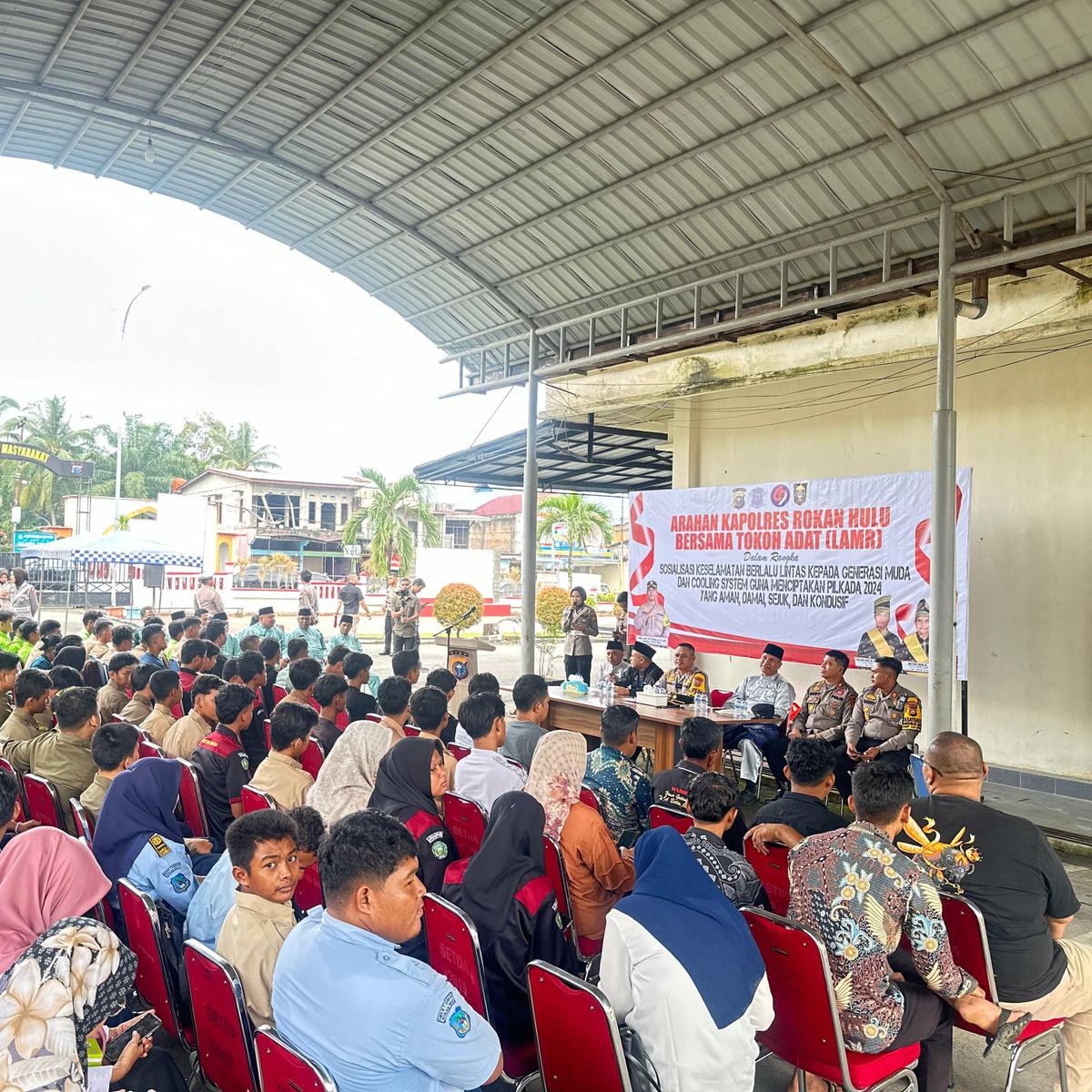 Kapolres Rohul Sosialisasikan Pilkada Damai dan Safety Riding