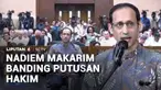 Terpidana Nadiem Makarim mengajukan banding usai divonis 10 tahun penjara oleh Pengadilan Tindak Pidana Korupsi, Jakarta. Selain itu, Hakim yang menangani perkara juga akan dilaporkan ke Komisi Yudisial.