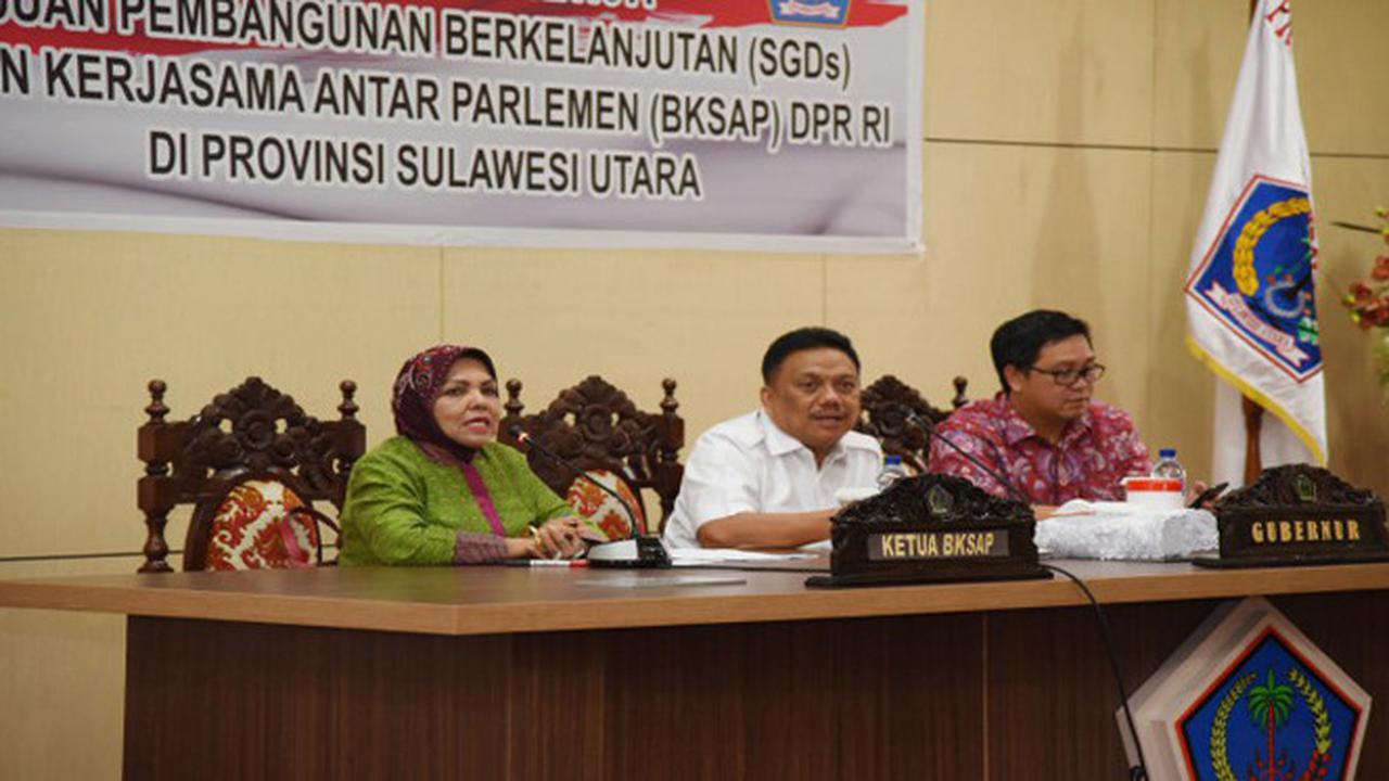 Ketua Badan Kerja Sama Antar-Parlemen (BKSAP) DPR RI Nurhayati Ali Assegaf saat memimpin tim kunjungan kerja BKSAP ke Manado, Sulut, Kamis (5/4/2018).