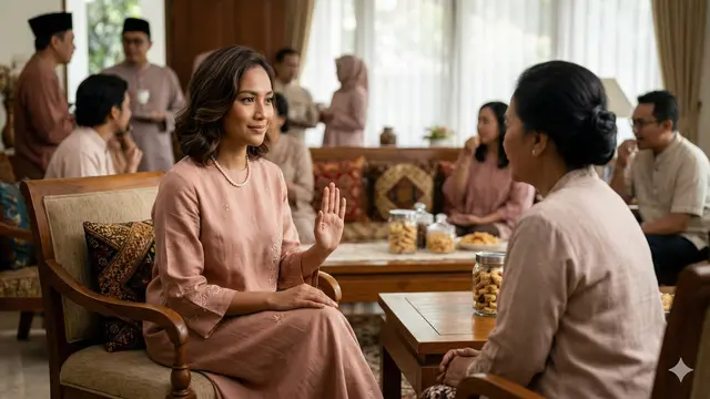Cara Elegan Menghadapi Pertanyaan Klasik Keluarga Tanpa Baper (Foto: Gemini AI)