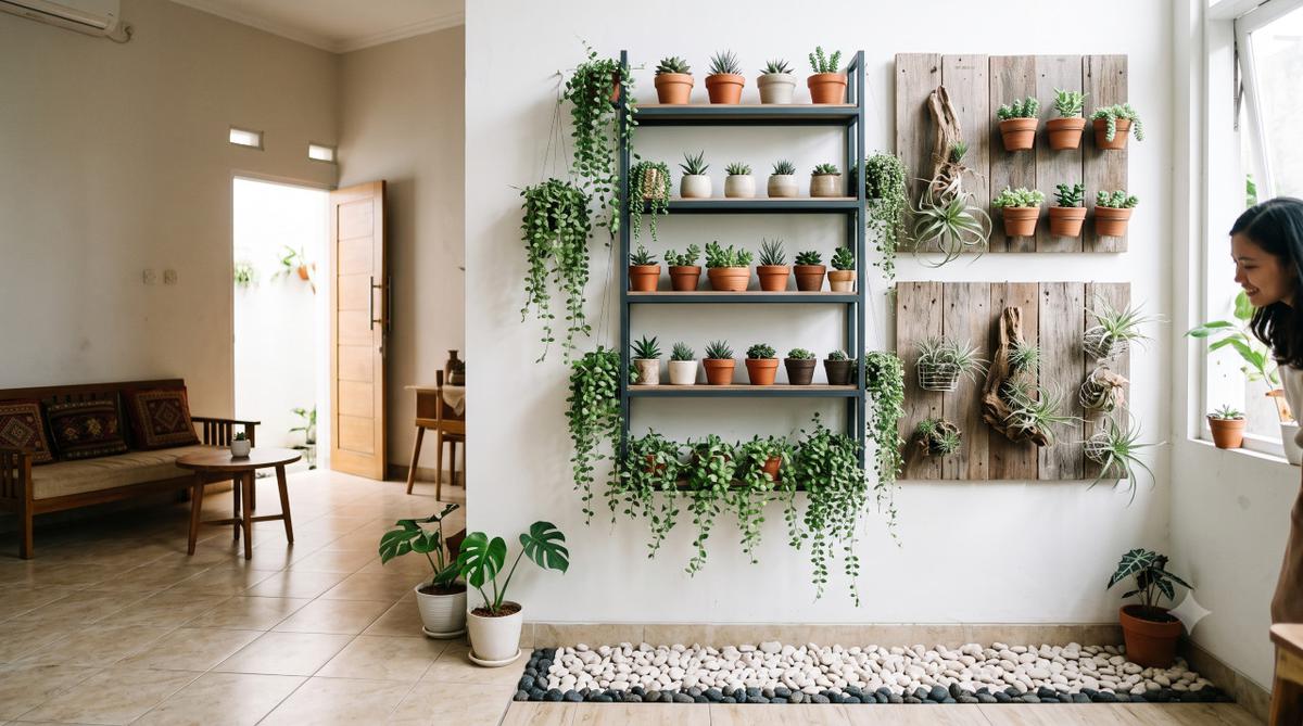 Taman Kering di Dalam Rumah Minimalis